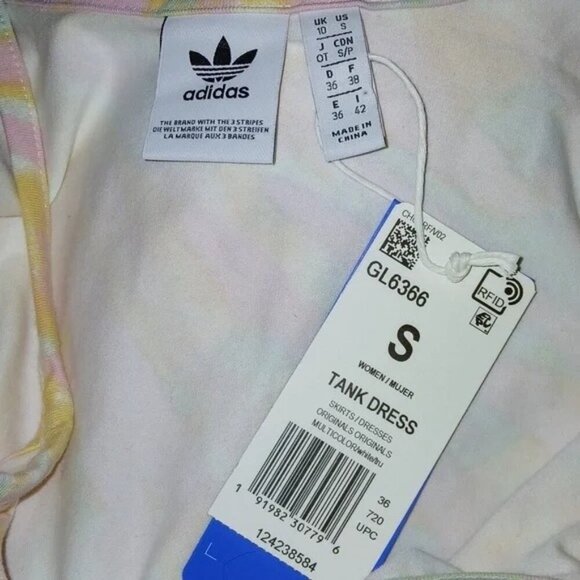 Adidas Pastel Tie Dye Tank Bodycon Mini Dress - Picture 8 of 10